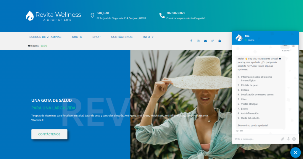 Revita Wellness - Sueros de Vitaminas Puerto Rico, pérdida de peso y energía.